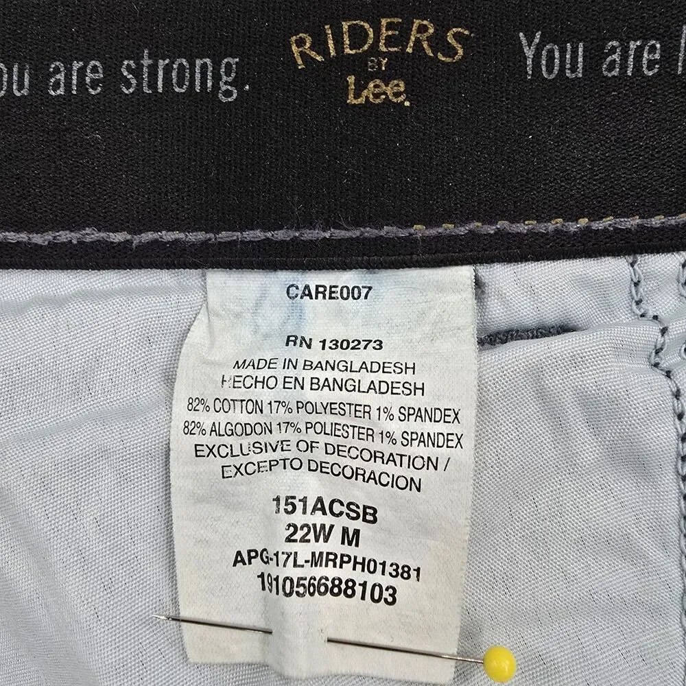 Riders by Lee Women's Capri Jeans Plus Size 22W - Picture 5 of 7
